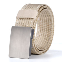 男士自动扣腰带批发帆布尼龙跨境热卖皮带懒人休闲户外战术裤腰带