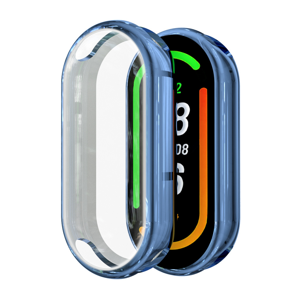 Suitable for Xiaomi band9 watch case, Mi Band 9 Nfc protective case, PC tempered film integrated TPU full-package protective case Application Scenario
