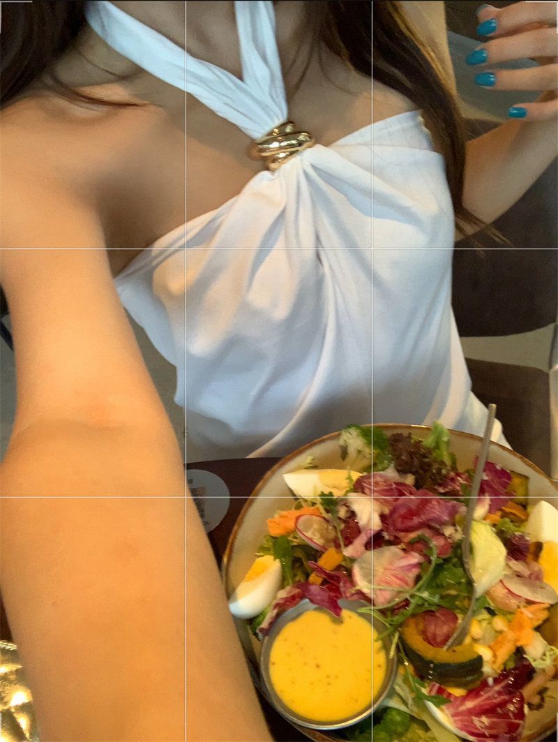 Women's Backless Halter Crop Top - Summer Bodycon Sleeveless Bustier In Black, White, Coffee_ecoleips.com