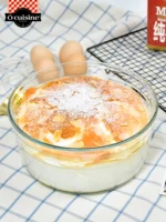 Новая форма для выпечки суфле из шифона, бытовая форма для выпечки из боросиликатного стекла, противень для духовки, устойчивый к высоким температурам