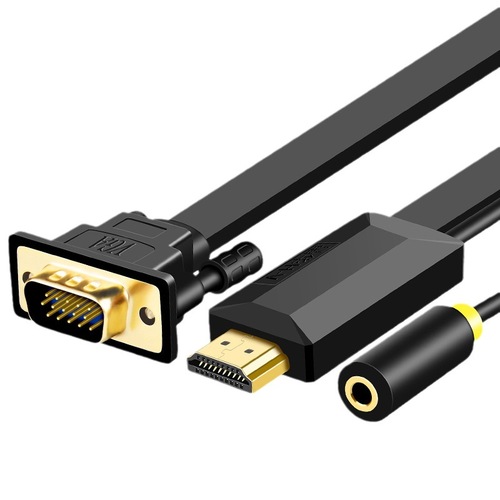 Jinghua HDMI to VGA cable with audio power converter 4k monitor projector computer TV adapter cable