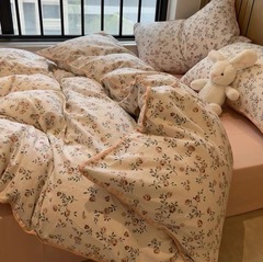Ins復古風A類母子級二重糸水洗綿布団カバー四点セット寝具シーツ人三点セット