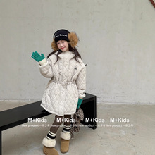 YMSN明希童装2025冬季新款儿童棉衣中长款棉服小女孩外衣批发织里