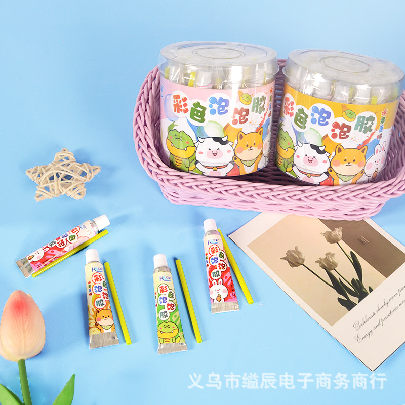 24 컬러 버블 껌 공간 풍선 학생 어린이 버블 껌 장난감 코멘서리 클래식 향수 장난감