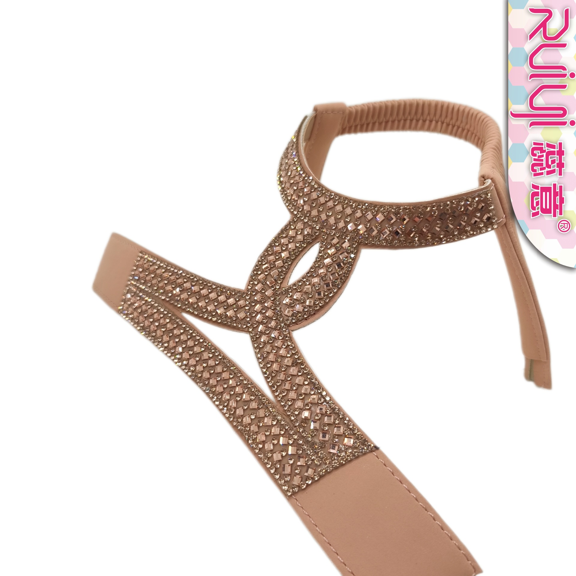 Fábrica directa de taladro caliente de diamante cruzado con sandalias superior semiacabado zapatos de tacones altos de estilo europeo y americano zapatos diy