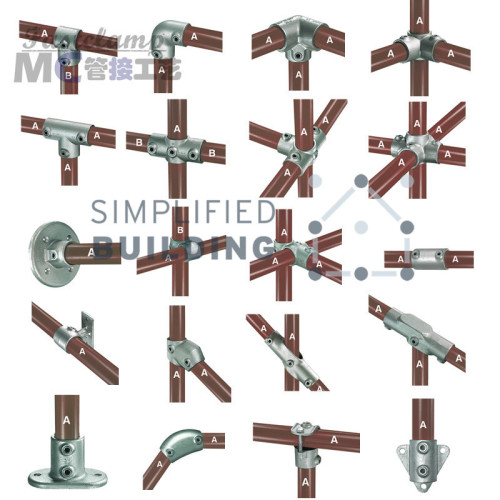 Steel pipe connector, zinc-coated tube joint fastener, stair railing fitting, welded steel pipe connector, zinc-coated tube joint fastener, stair railing fitting, steel pipe connector without welding