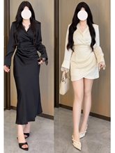 大码女装感法式连衣裙春季蕾丝小黑裙胖MM显瘦气质女神范裙子