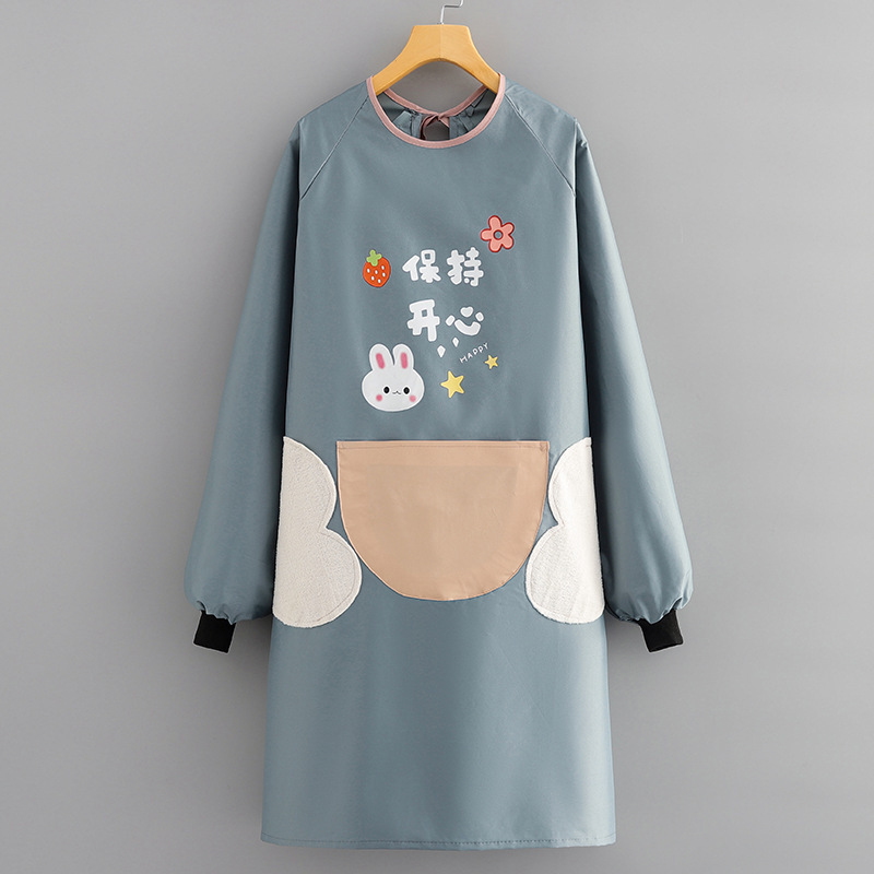 New Waterproof and Oil-Proof Apron for Women with Cute Rabbit Print, Suitable for Kitchen Use, Thickened 21 Silk Apron Coverall, Available for Dropshipping New Waterproof and Oil-Proof Apron for Women with Cute Rabbit Print, Suitable for Kitchen Use, Thickened 21 Silk Apron Coverall, Available for Dropshipping