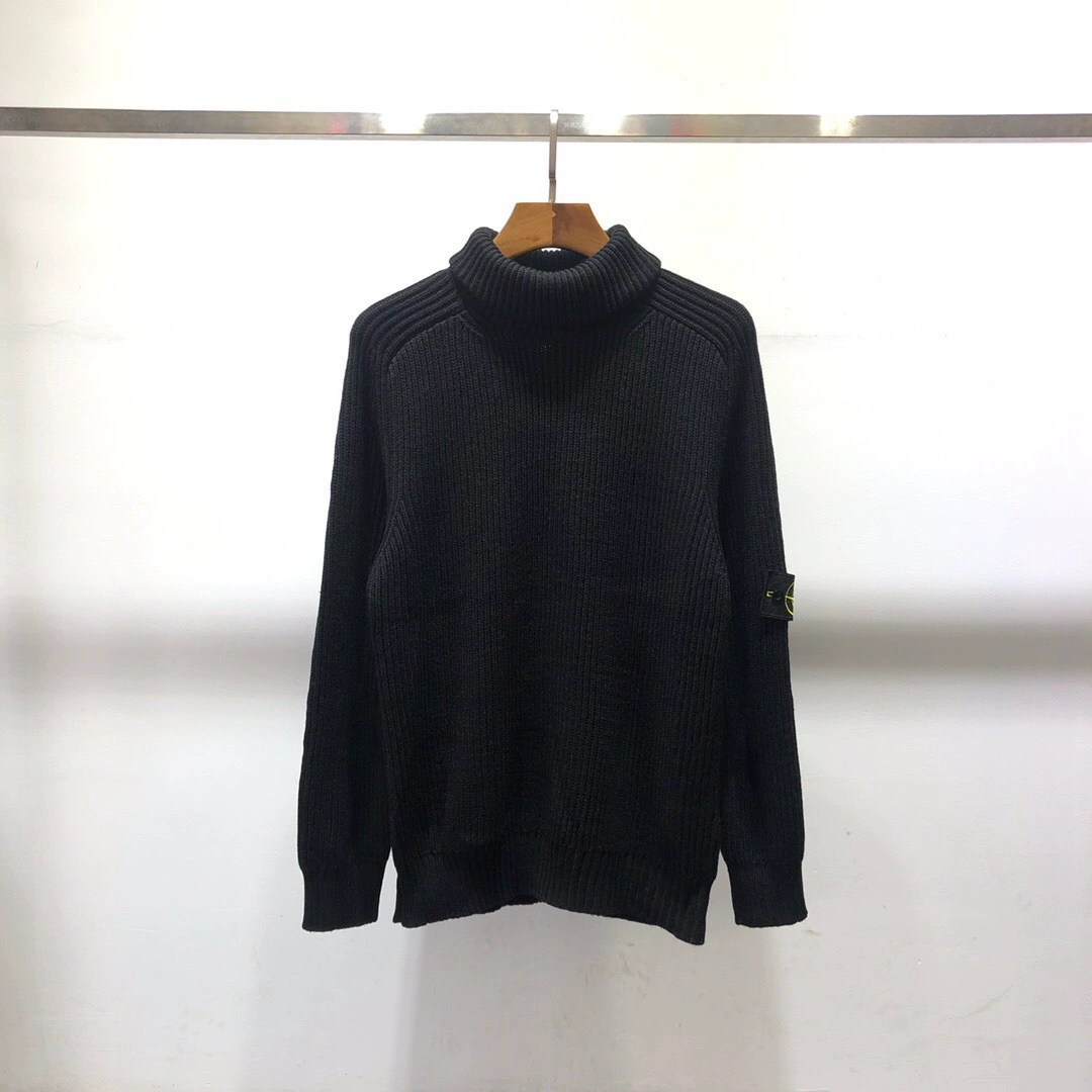 Свитер Stone Island, модель 23, осень-зима, базовый высокий воротник, стандартный рукав, корректированный крой
