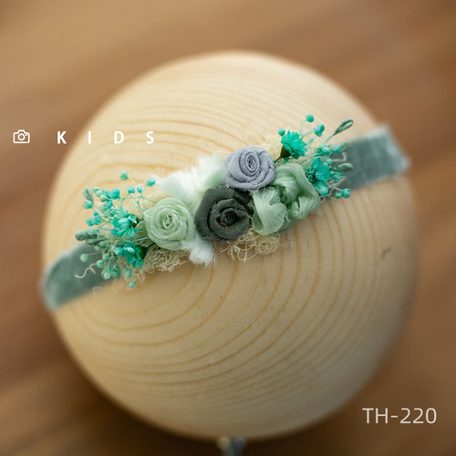 Newborn Baby's First Month Head Flower Headpiece Baby Shooting Decoration Simulated Flower Shadow Studio Baby Photography Props Accessories 
