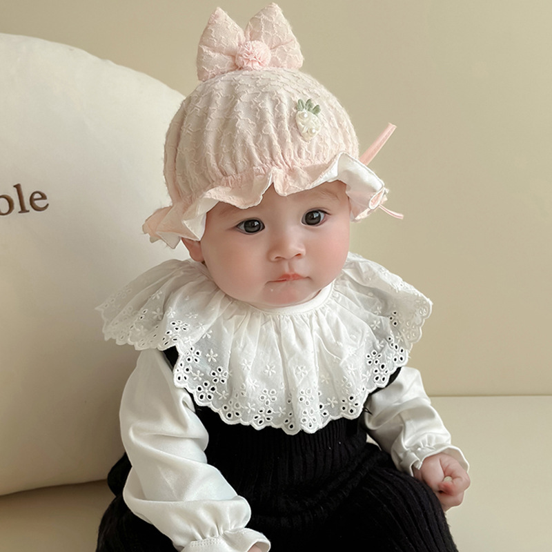 Sombrero de bebé primavera y otoño delgado sombrero de pescador 0 junio pequeño mes de edad bebé sombrero de sol gorro de bebé lindo sombrero de feto recién nacido