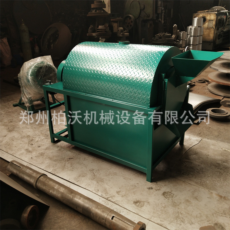 热卖自动电加热炒货烘干抽湿机 100斤花生瓜子滚筒式不锈钢电炒锅