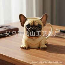 跨境新款圣诞节拉布拉多斗牛犬马克杯家居办公桌面装饰品创意礼物