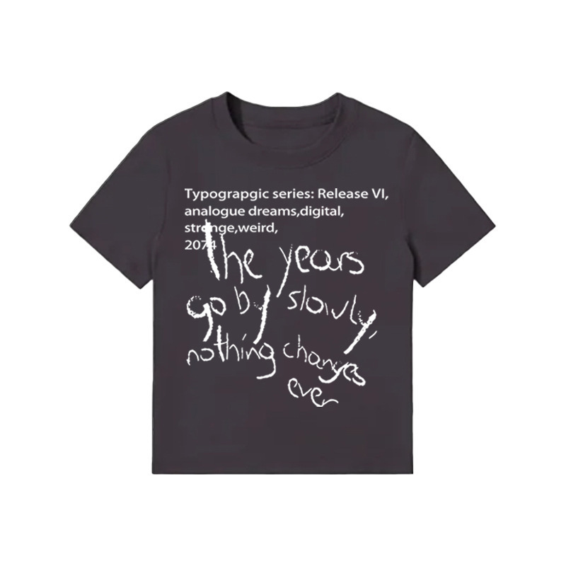 アメリカの肩の半袖のtシャツの女性の夏のアルファベットのプリントはスリムに見えます。|undefined