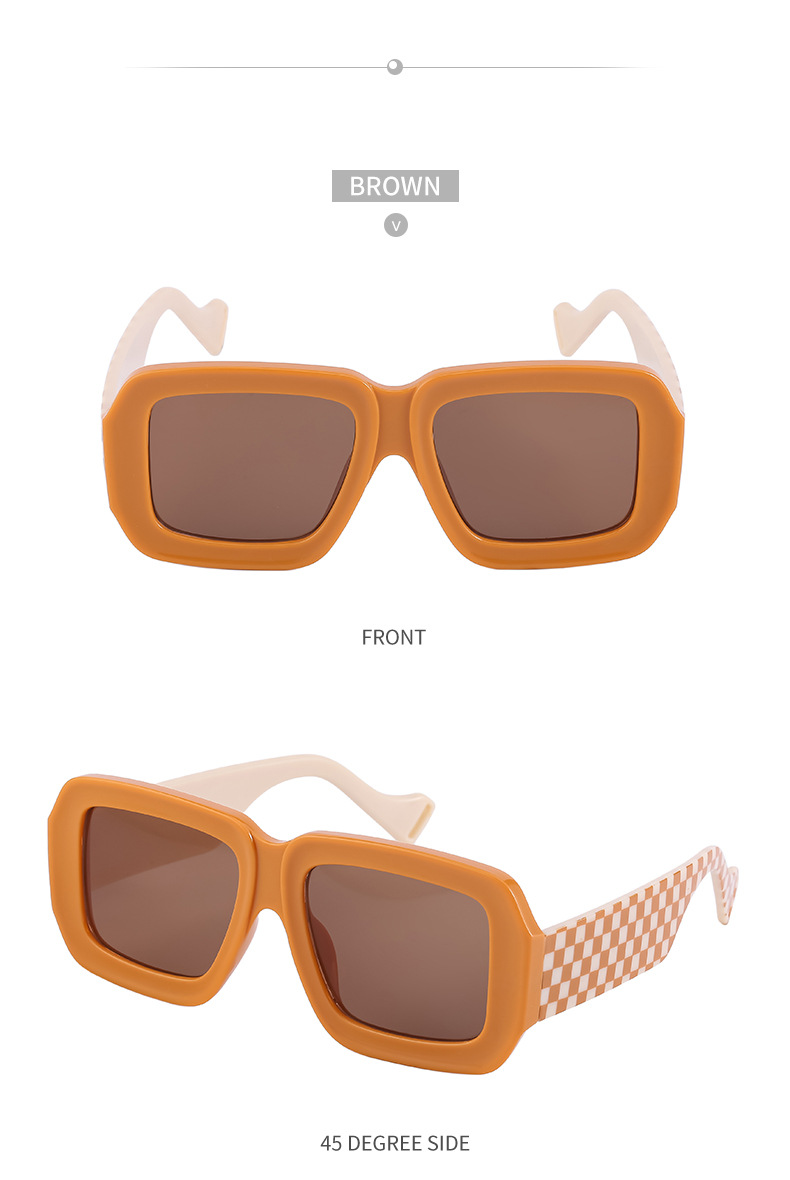 Trend Big-frame Wide-leg Men's Fashion Candy-colored Women's Trend Sunglasses display picture 5