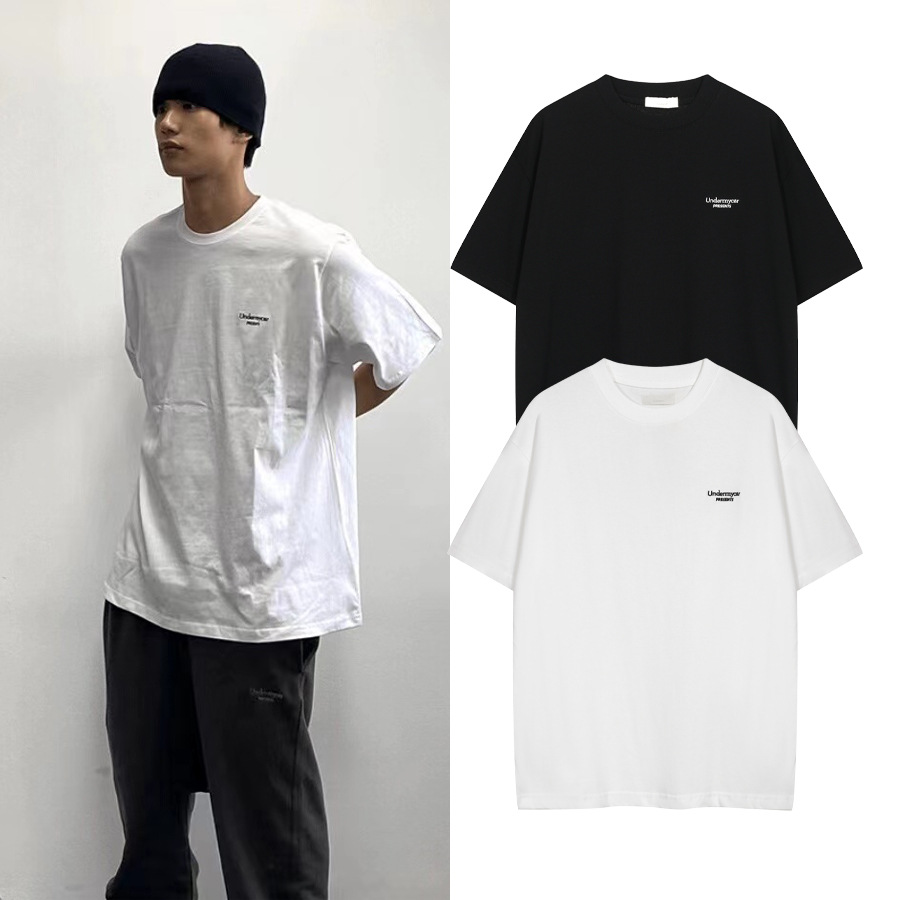 Undermycar logo bordado camiseta de manga corta de verano para hombres y mujeres