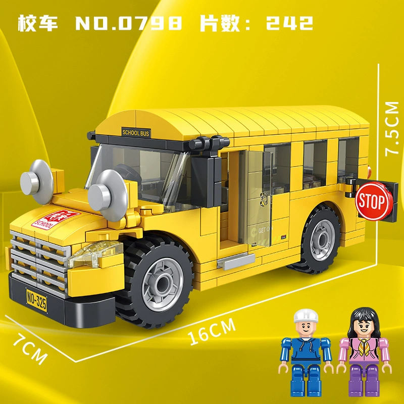 Mini Building Blocks Gift Box, 10 Random Mini Sets in One Pack, Assorted Vehicles & Animals