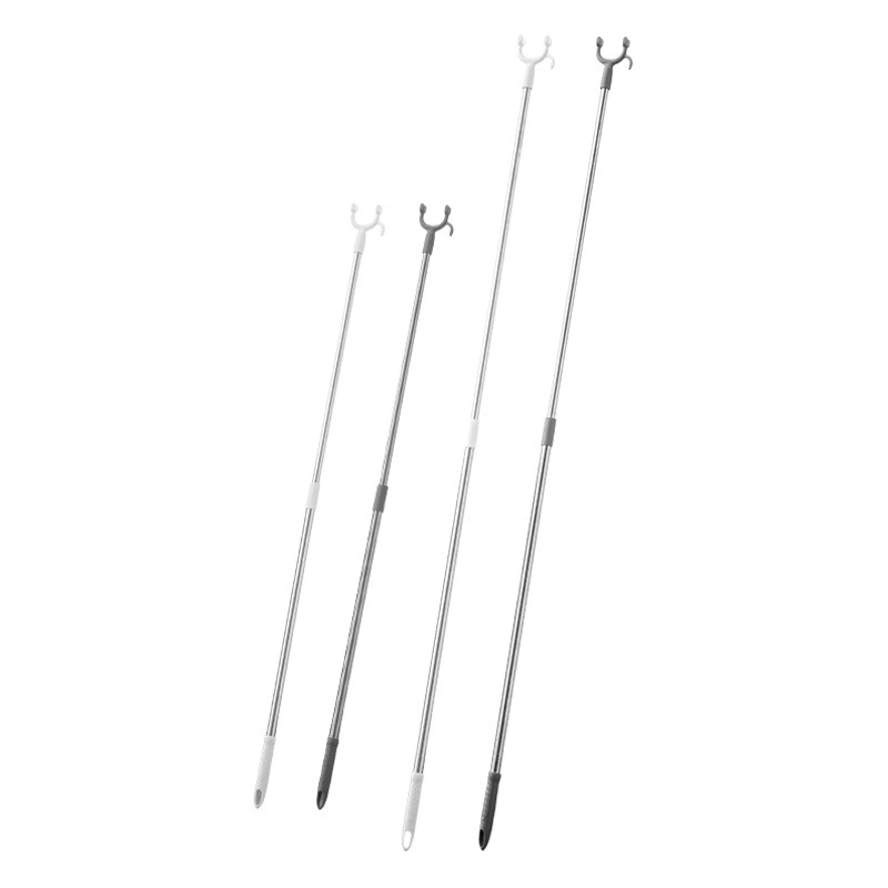 Утолщенная стержень из нержавеющей стали Удочка для одежды Выдвижная вилка для одежды Бытовая одежда на балконе Артефакт Оптовая Продажа с фабрики