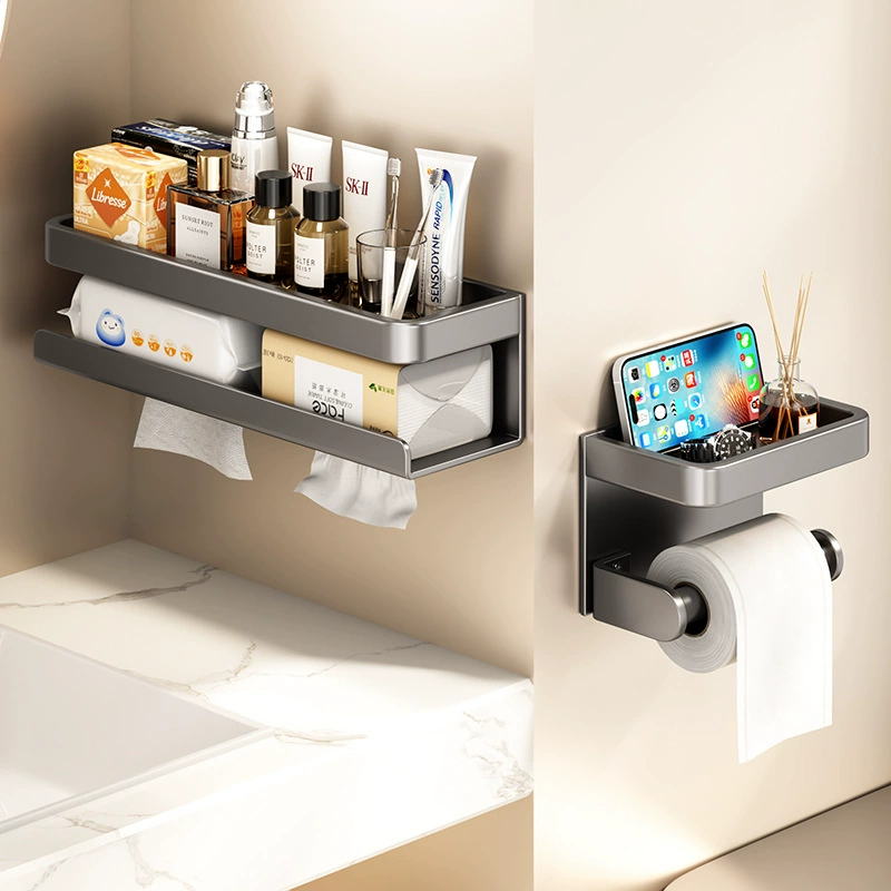 Bathroom paper towel holder without punching paper roll toilet paper holder bathroom toilet paper storage rack