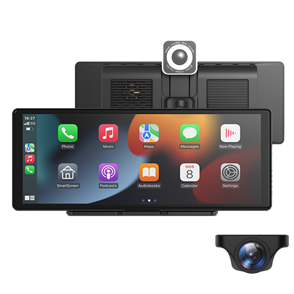 무선 CARPLAY HD 4K 운전 레코더 전면 및 후면 이중 레코딩 자동차 PND 국경 GPS 자동차 네비게이터