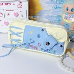 可爱星星音符抽绳笔袋小众高颜值大容量文具收纳铅笔盒少女化妆包