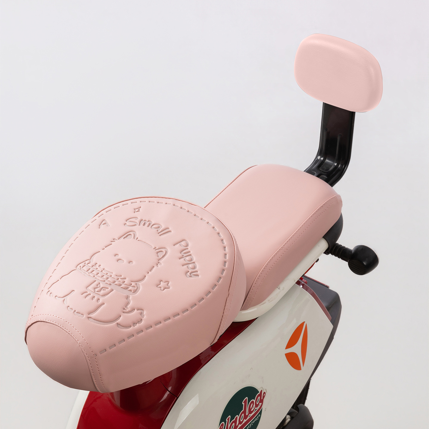 Electric car cushion, Aima Electric Vehicle Seat - pinkfront-and-rear-backrest-set