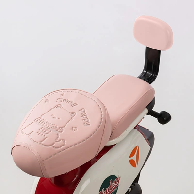 Electric car cushion, Simple Style Electric Vehicle Seat - pinkfront-and-back-backrest-cover