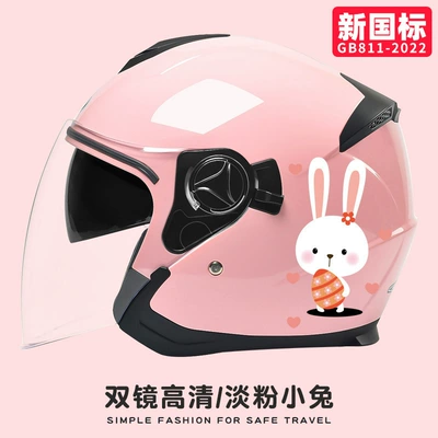 Helmet for All Seasons, Motosiklet kaskı (dəbilqə) - pink-rabbit-hd-mirror