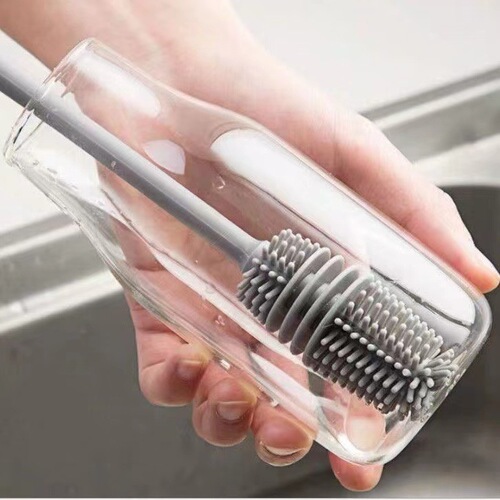 Carrot brush, multifunctional cup lid, thermos cup lid, bottle groove, dead corner washing cup, three-in-one cleaning straw brush