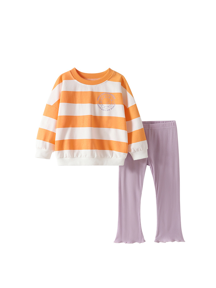 Malwee transfronterizo juego de niñas otoño y invierno nuevo estilo europeo y americano para niños de mediano edad, niñas de estilo extranjero, cuello redondo, manga larga, dos piezas