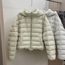 2025冬季新款排骨羽绒服女短款连帽韩系宽松时尚休闲90白鸭绒外套