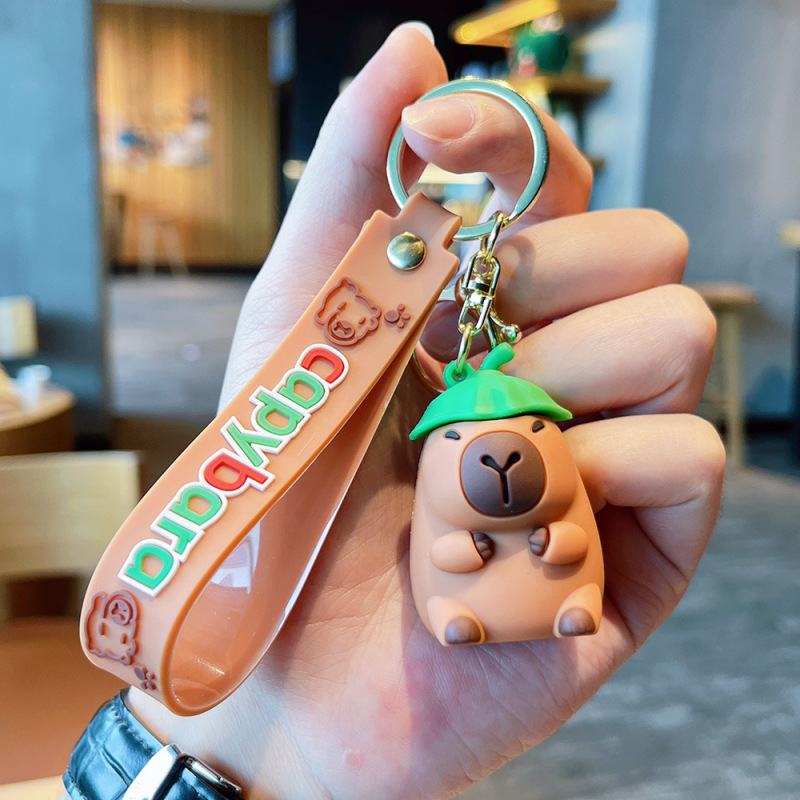 漫画カピバラカピバラキーホルダーペンダントクリエイティブかわいい人形カップル車のペンダント小さなギフト卸売|undefined