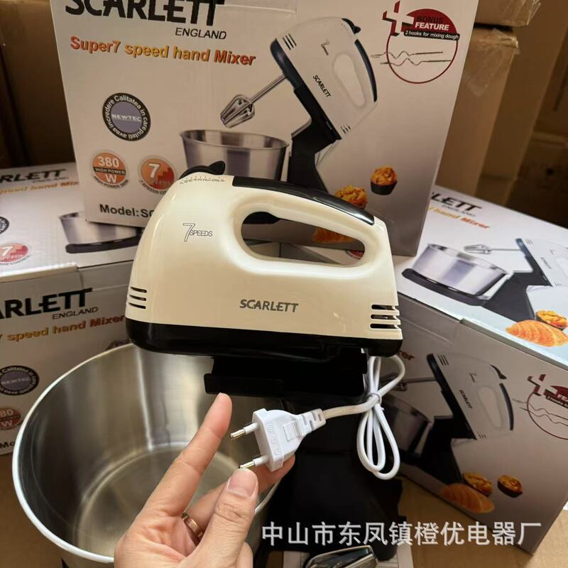 家庭用電動デスクトップ泡立て器ステンレスバレル付き攪拌卵機クリーム焼きケーキと麺機|undefined