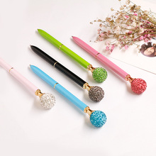 学生金属笔 水钻笔礼品笔 球广告笔水晶球圆珠笔黑色签字笔
