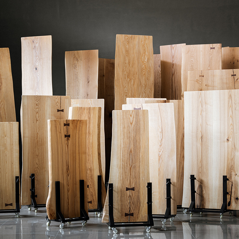 Ash Solid Wood Table Board, Large Solid Wood Table, Double Panel Natural Edge Tea Table, Dining Table, Desk, Bar Table Top