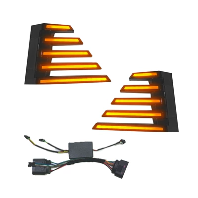 Suitable for Geely Xingyue L Daytime Running Lights, Modified Led Sequential Turn Signal Daytime Running Lights, 3-Color Decorative Fog Lights (Gündüz işıqları) - start-scan-flowing-3-color-plug-and-play-with-original-car-connector