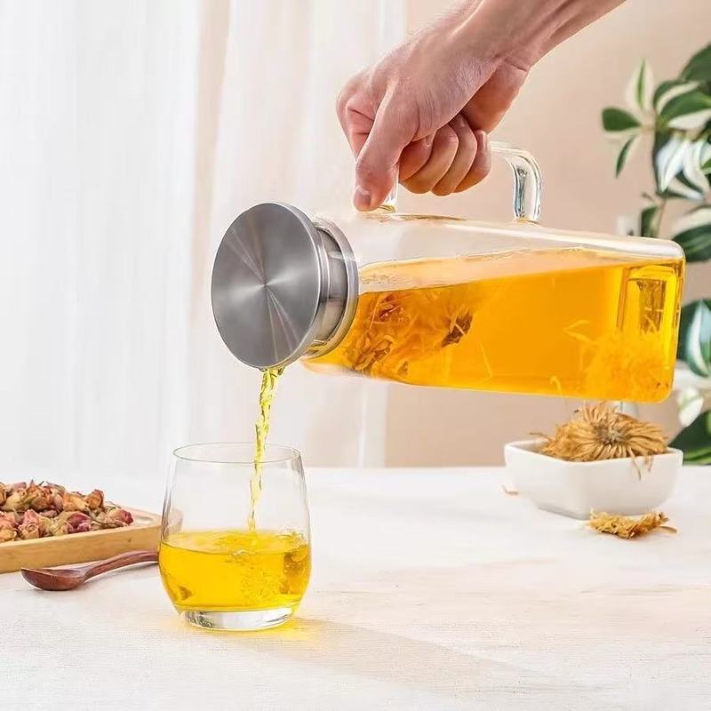 夏天冰箱冷水壶家用凉水壶玻璃水壶储水冷泡壶耐高温凉水杯泡茶壶|undefined