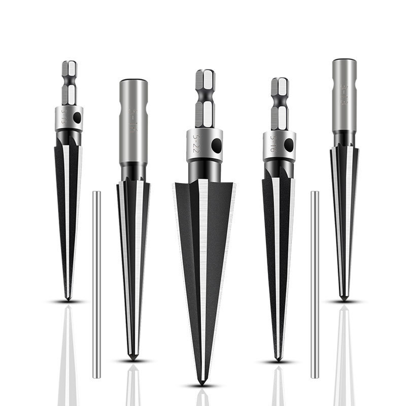 Manual Tapered Reamer with Round Handle and Hexagonal Shank 3-13, Electric Drill Reamer, Large Hole Expander 5-22/5-16 Manual Tapered Reamer with Round Handle and Hexagonal Shank 3-13, Electric Drill Reamer, Large Hole Expander 5-22/5-16