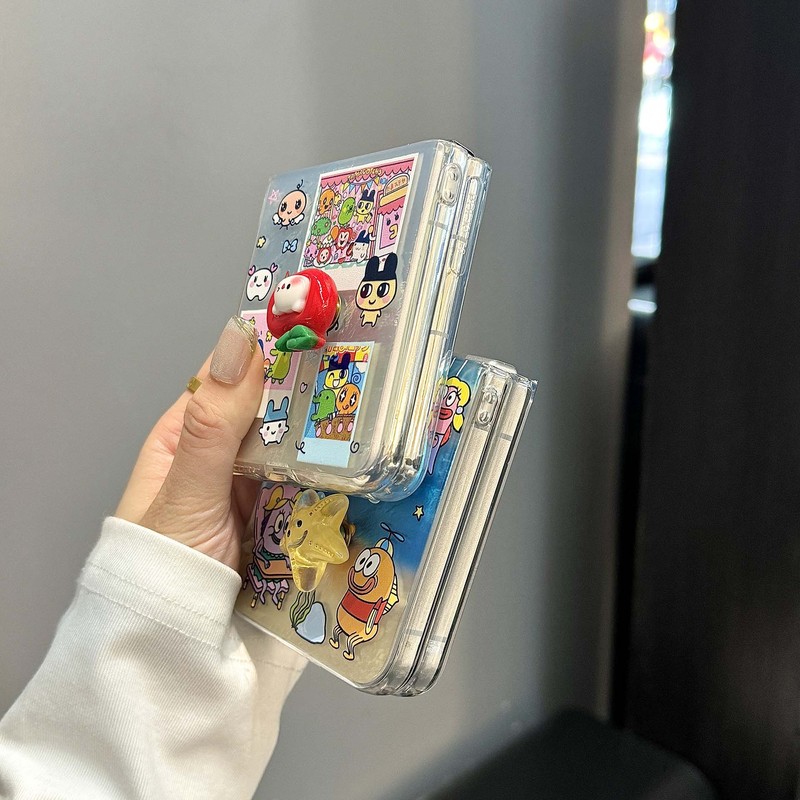 かわいい漫画たまごっち電話ケース OppoN3 Huawei purax Honor Xiaomi vivo 折りたたみに適しています|undefined