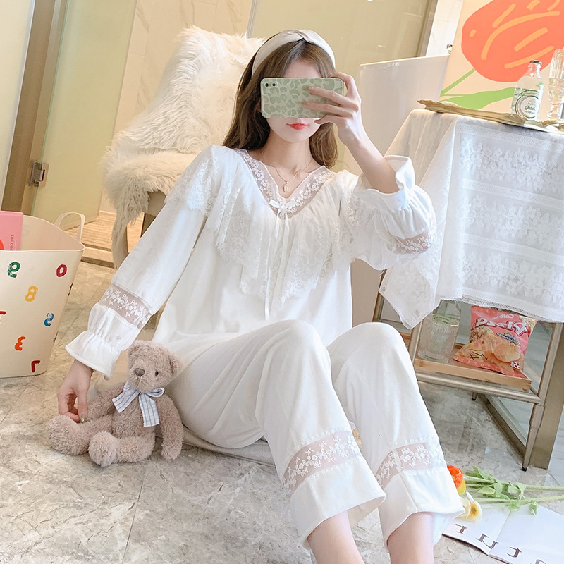 海島絨睡衣女秋冬季加厚套裝可愛甜美公主風加絨保暖珊瑚絨家居服