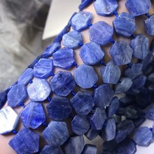 天然藍晶石六角方塊半成品條珠散珠手鏈毛衣鏈配件水晶