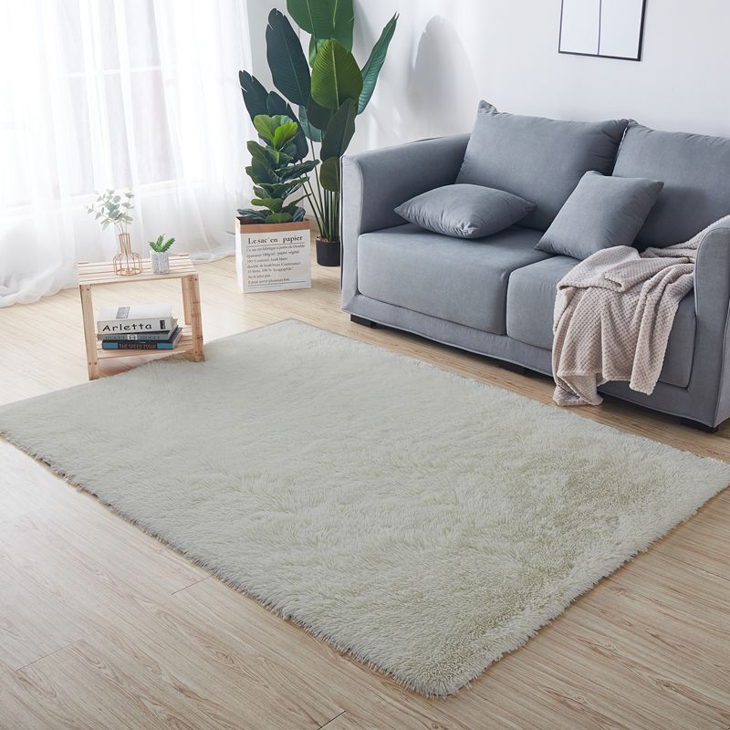 Alfombra teñida de seda de felpa de pelo largo transfronterizo, alfombra de piso, sala de estar, dormitorio, manta de cama resistente a la suciedad y fácil de cuidar