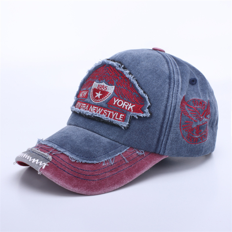 Unisex Vintage Baseball Cap With Feather Embroidery And Letters_voghion.com