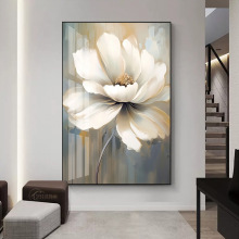 奶油风花卉入户玄关装饰画轻奢高级感客厅沙发背景墙公寓酒店挂画