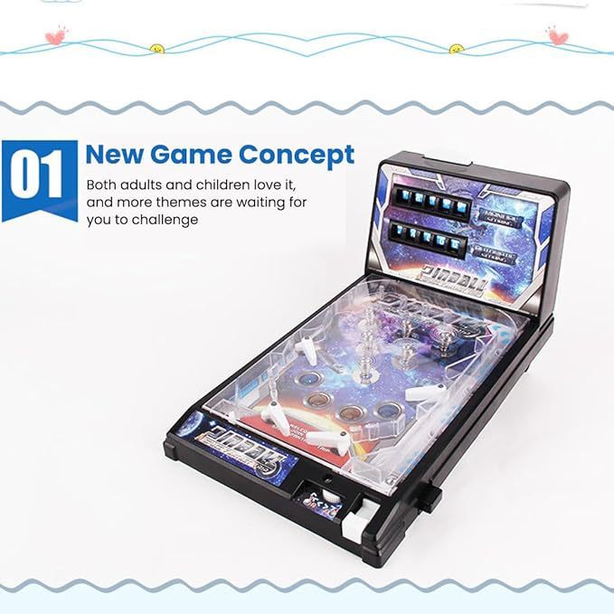 国境を越えたAmazonの人気の電気音楽カウントピンボールマシン子供用教育デスクトップゲームクラシックピンボールマシン|undefined