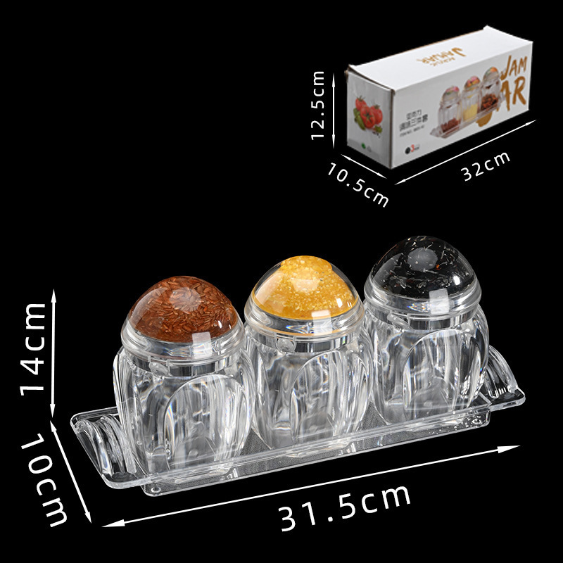 新しいキッチン用品調味料ボックス収納調味料瓶ポータブル調味料ボトル組み合わせセット調味料瓶調味料|undefined
