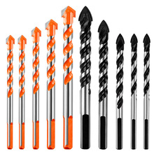 霸王钻头多功能合金橙色黑色三角钻大理石玻璃瓷砖陶瓷墙壁开孔钻