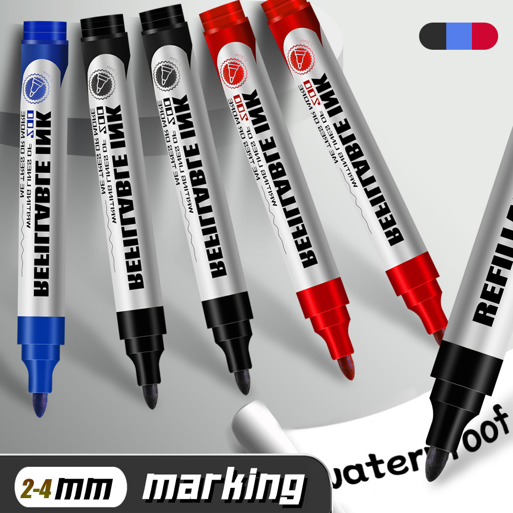 marcado de tinta de gran capacidad marcado de aceite de flujo rápido seco no borrable impermeable marcado de cabeza grande al por mayor