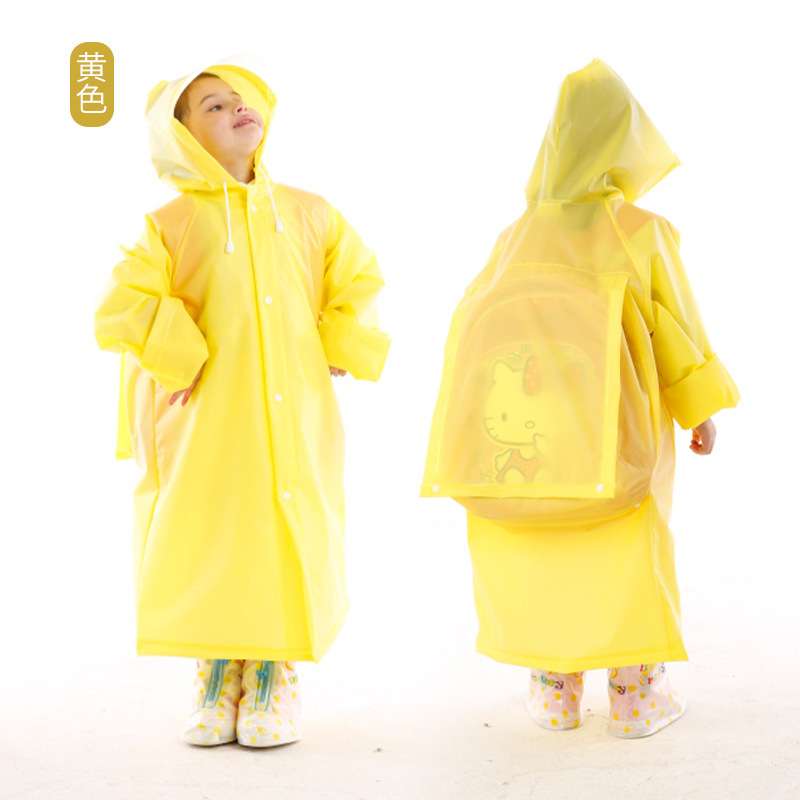 Yuding Customized Children's Schoolbag Raincoat Eva Waterproof Raincoat for Boys and Girls Aged 6-12 Years Old, Long Raincoat for Students