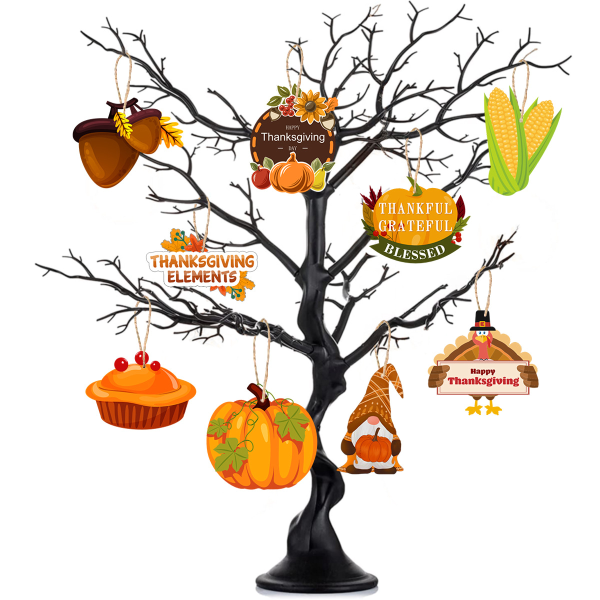 Thanksgiving Deko Kürbis Truthahn Seil Anhänger Herbst Wohndeko Anhänger_voghion.com